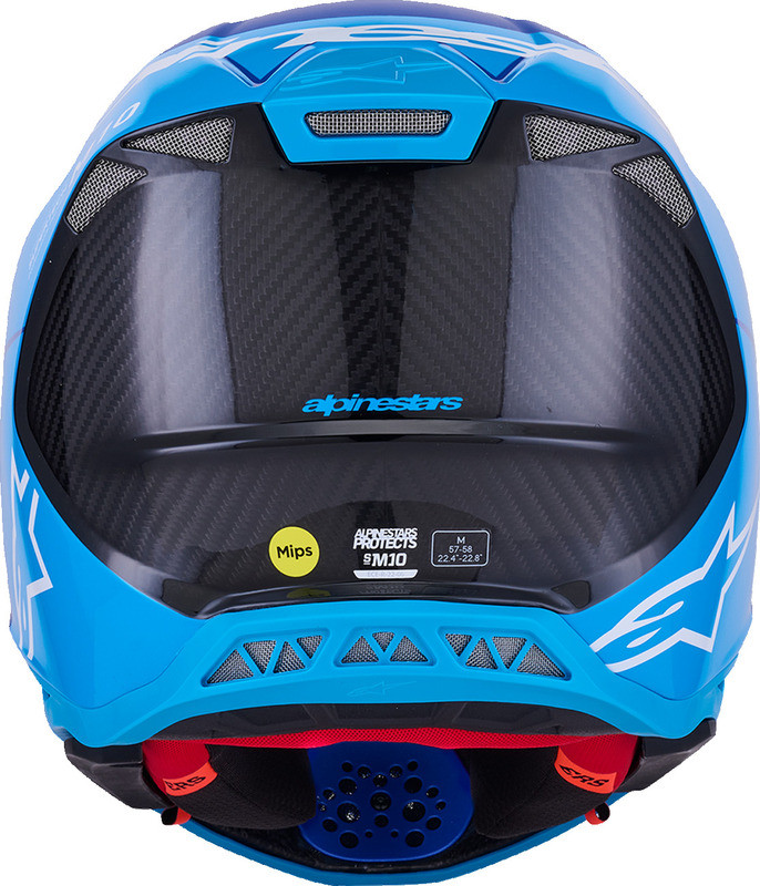 Alpinestars Supertech M10 Flood Blue Black Carbon Helmet