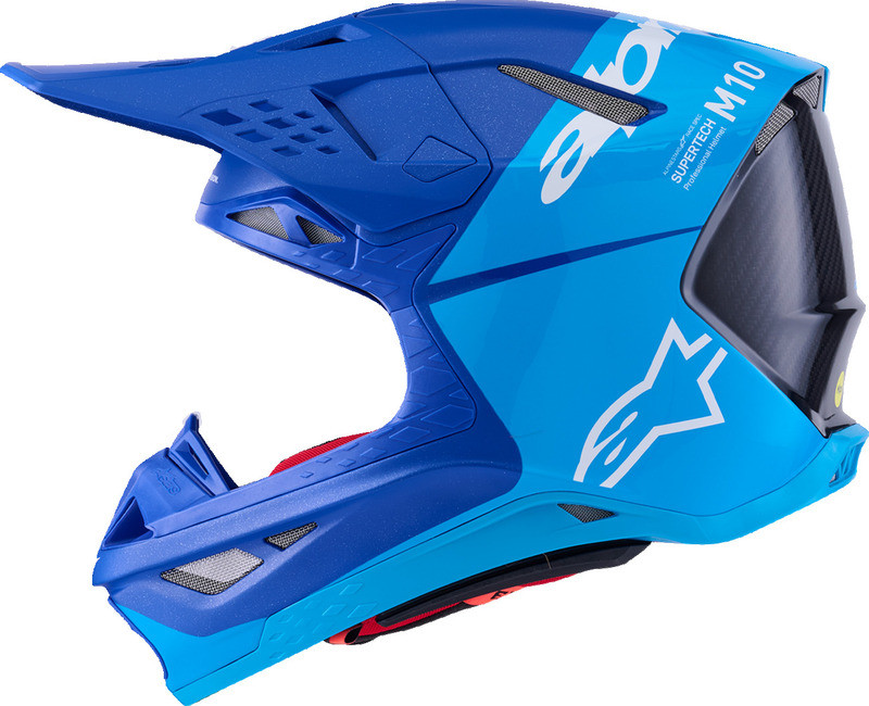 Alpinestars Supertech M10 Flood Blue Black Carbon Helmet