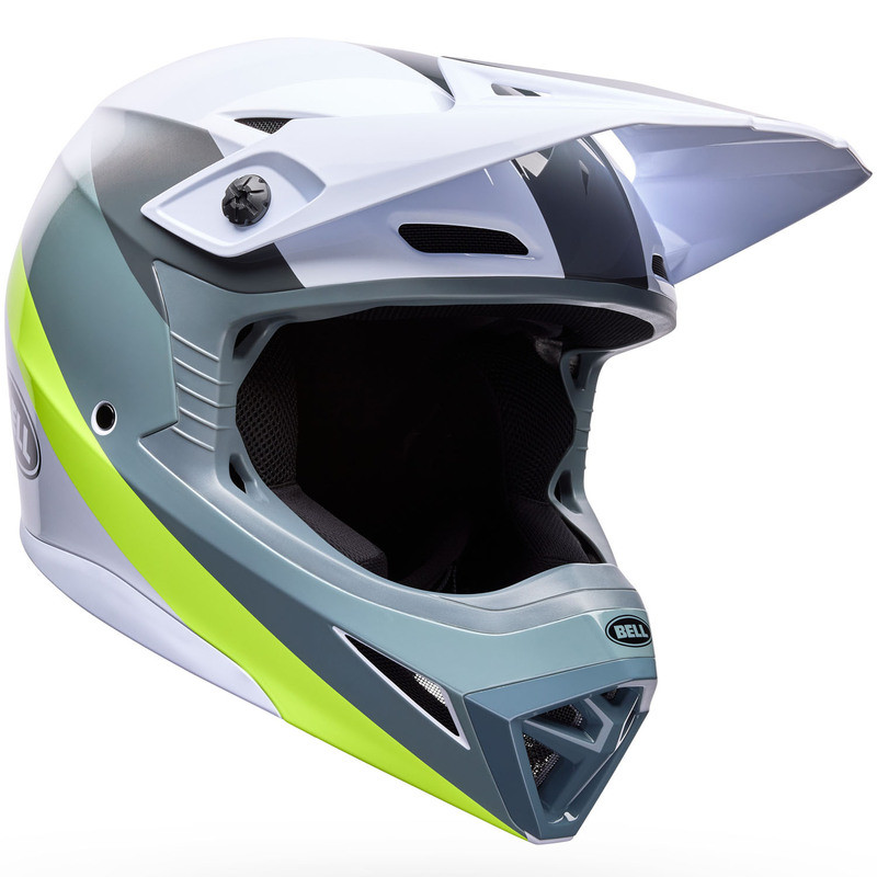 Bell MX-10 MIPS White Green Aviator Helmet