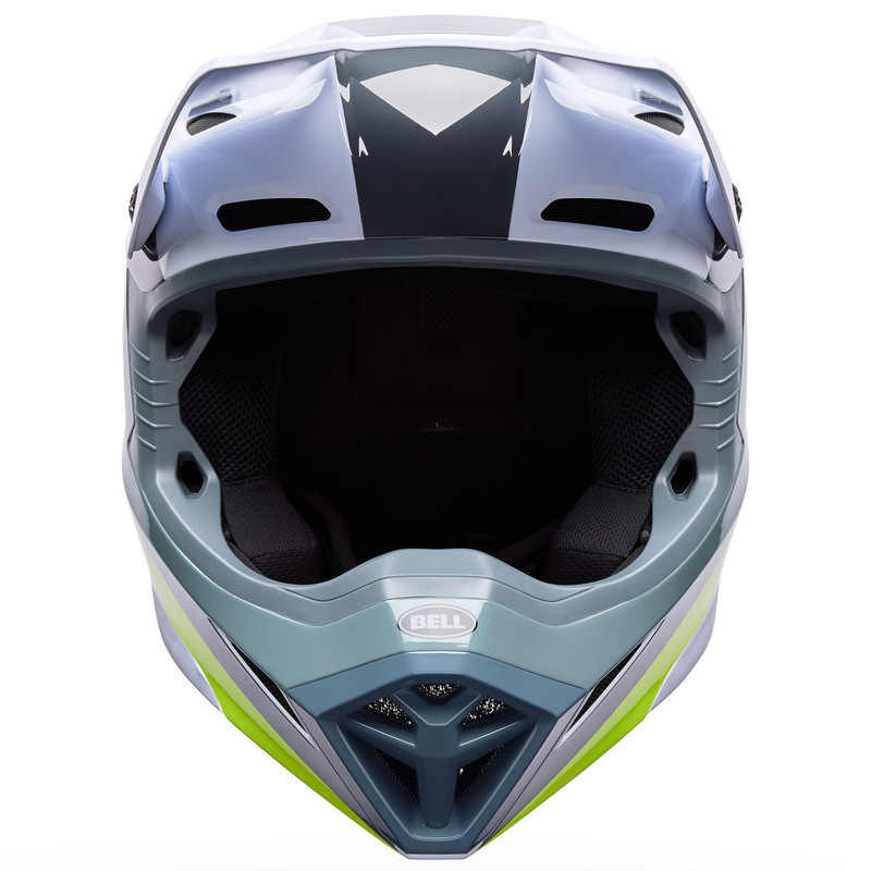 Bell MX-10 MIPS White Green Aviator Helmet