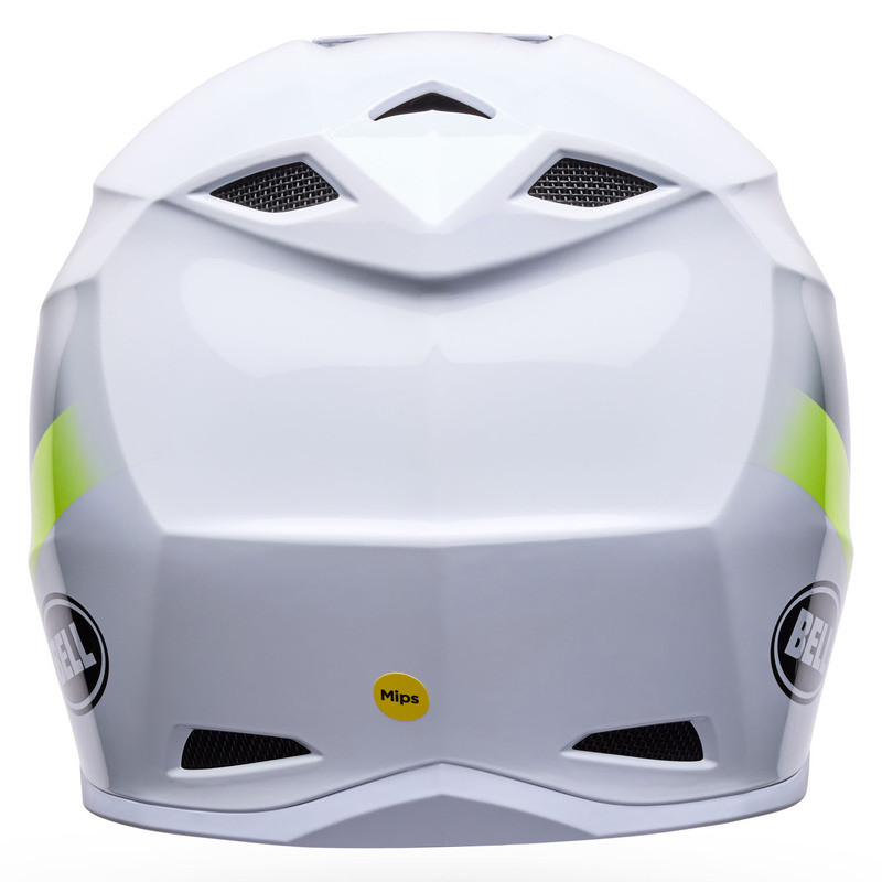 Bell MX-10 MIPS White Green Aviator Helmet
