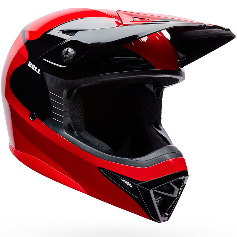 Bell MX-10 MIPS Red Black Wave Helmet