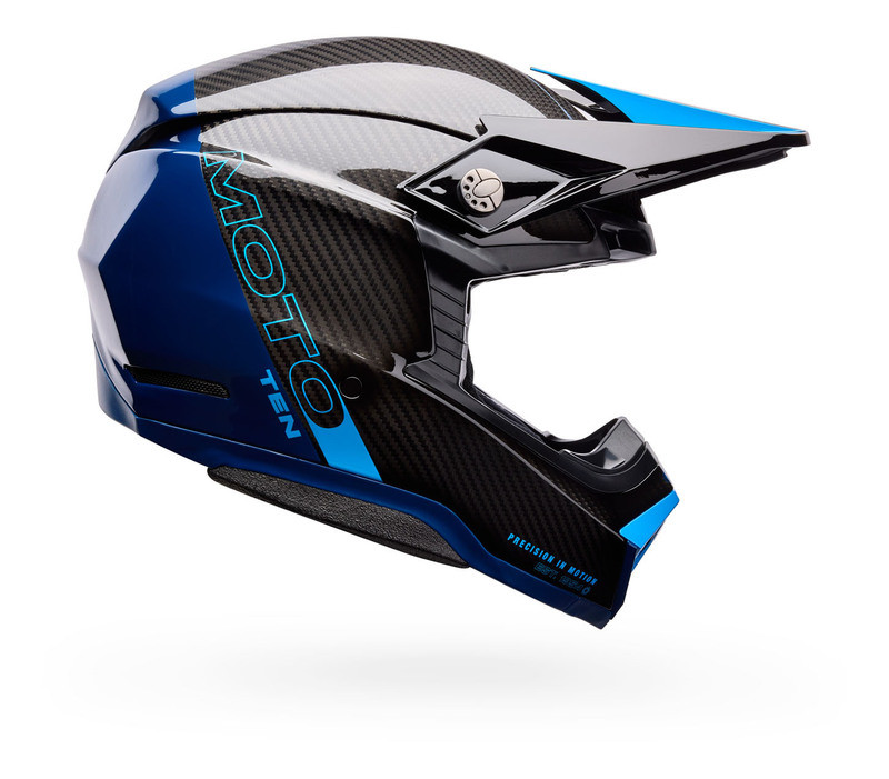 Bell Moto-10 Spherical Strike Blue Helmet - Speed Addicts