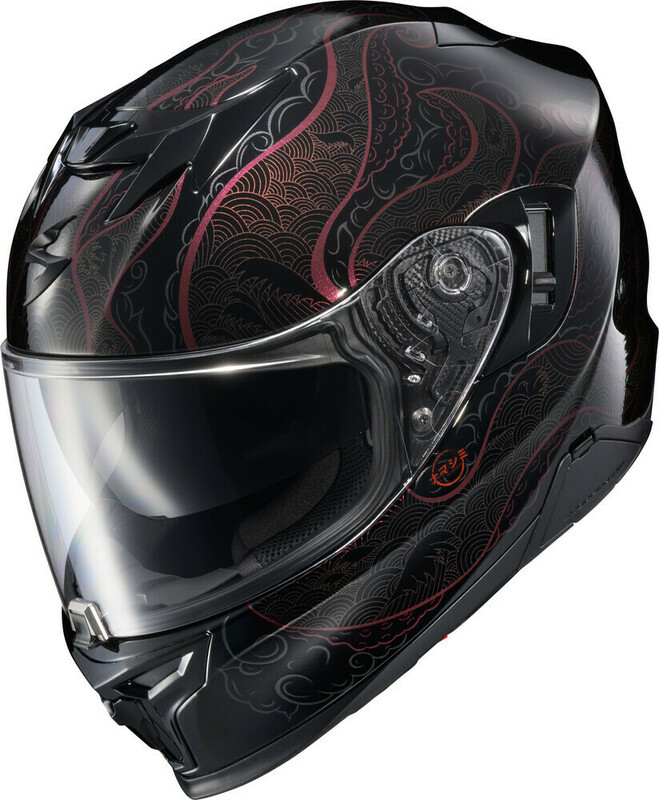 Scorpion EXO EXO-T520 Nama-Shimi Black Chameleon Helmet