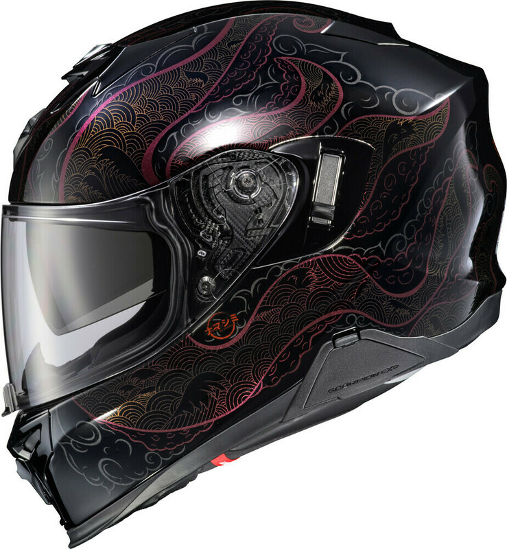 Scorpion EXO EXO-T520 Nama-Shimi Black Chameleon Helmet - Speed