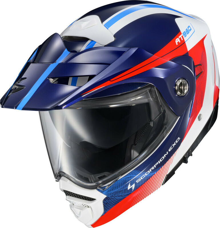 Scorpion EXO EXO-AT960 Topographic 2 Red White Blue Helmet