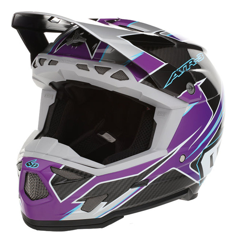 6D ATR-3 Reflex Gloss Purple Helmet
