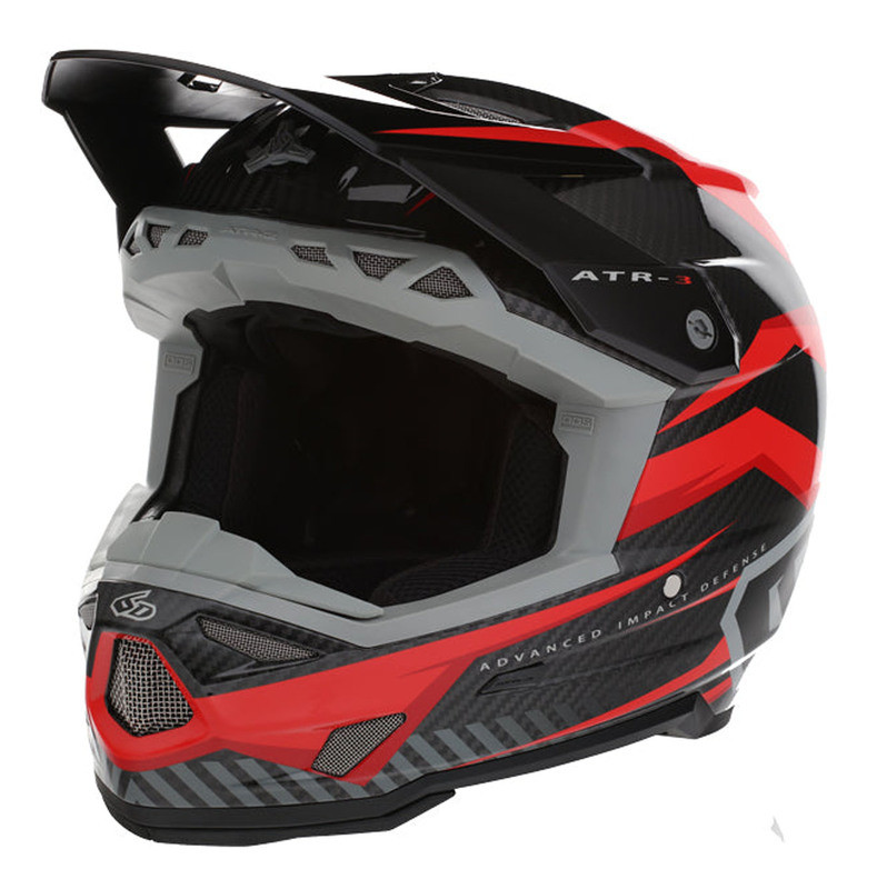 6D ATR-3 Rival Gloss Red Helmet