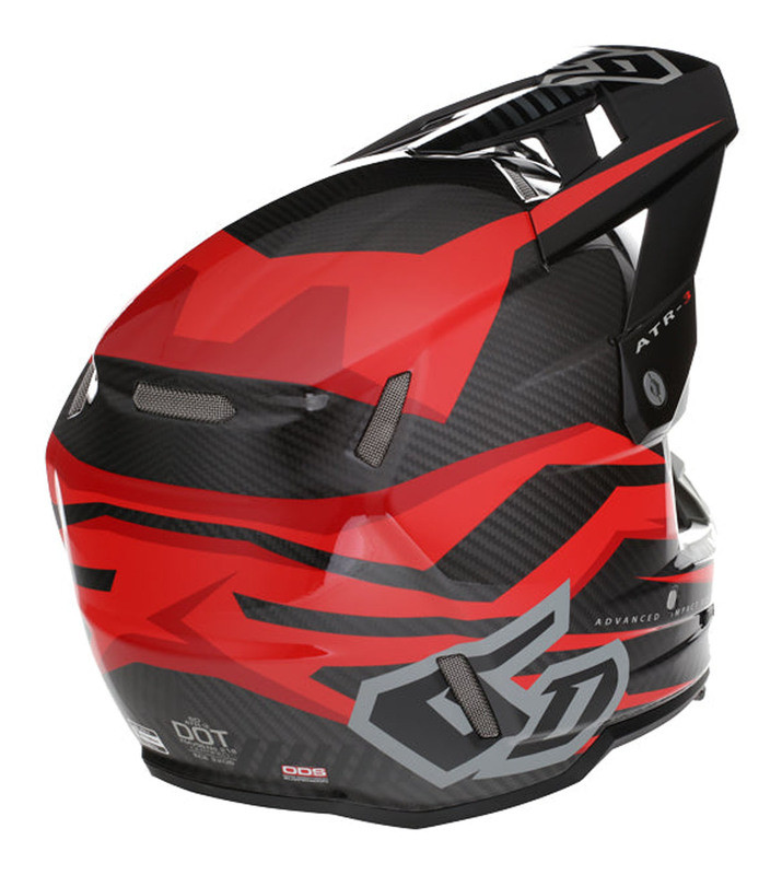 6D ATR-3 Rival Gloss Red Helmet