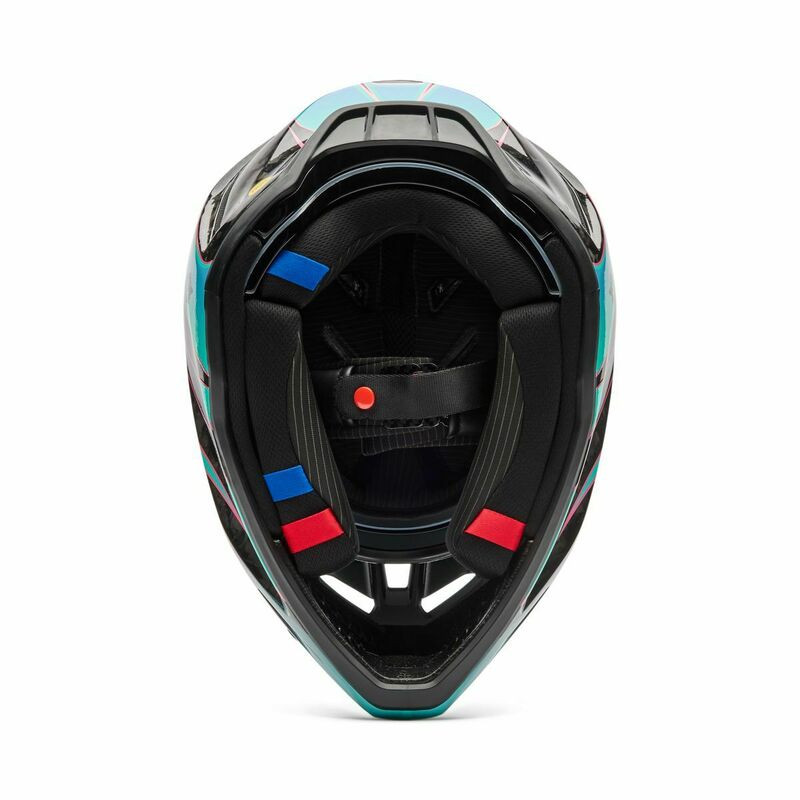 Fox Racing V3 RS Canvas Aqua Blue Helmet