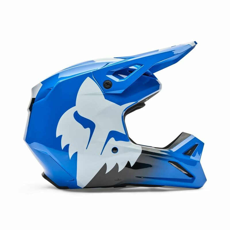 Fox Racing V1 Shield Blue Helmet