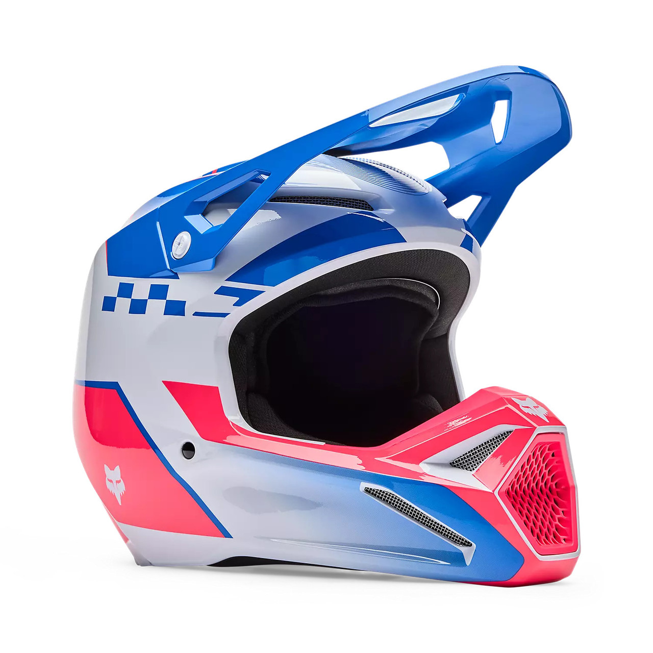 Fox Racing V1 Collect Blue Pink Helmet