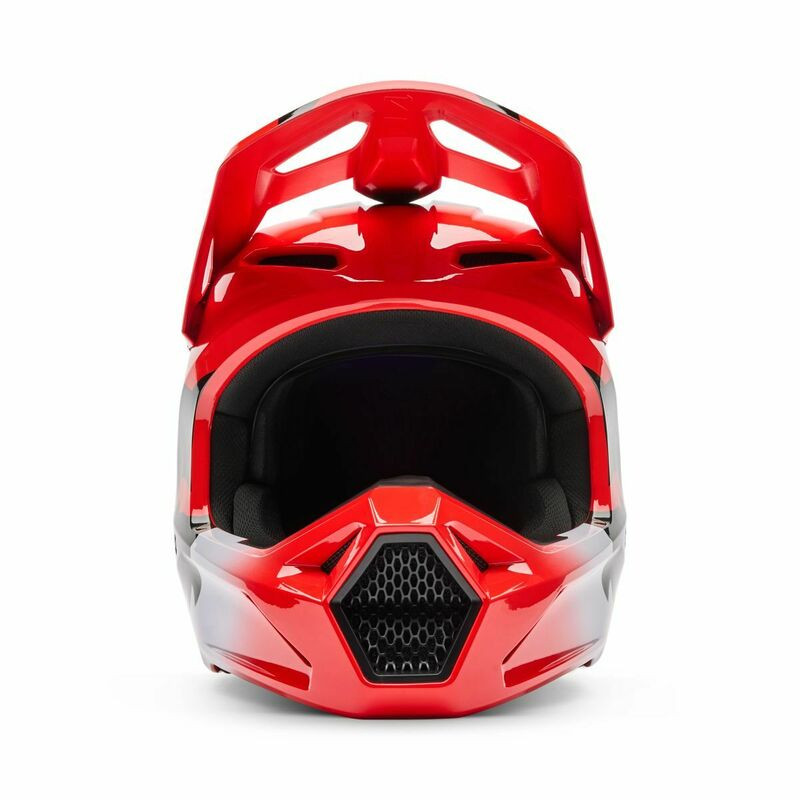 Fox Racing V1 Shield Fluo Red Helmet