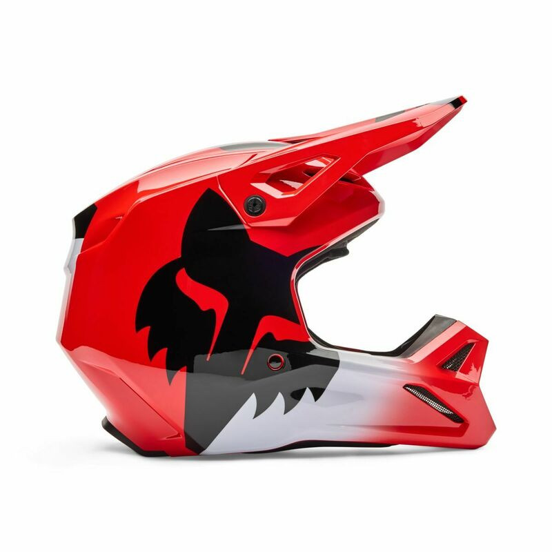 Fox Racing Youth V1 Shield Fluo Red Helmet