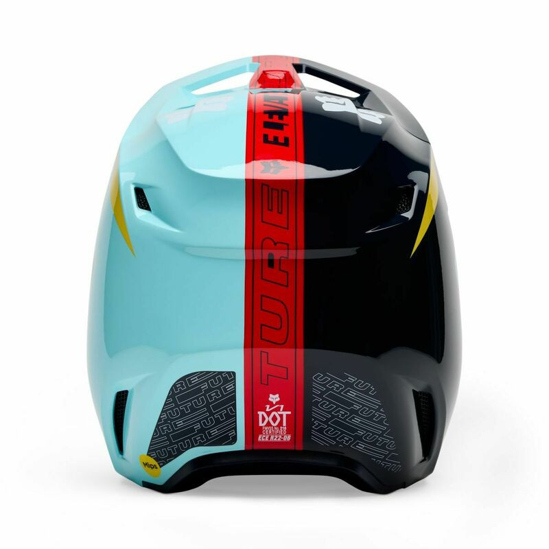 Fox Racing Youth V1 Elevated Light Blue Helmet