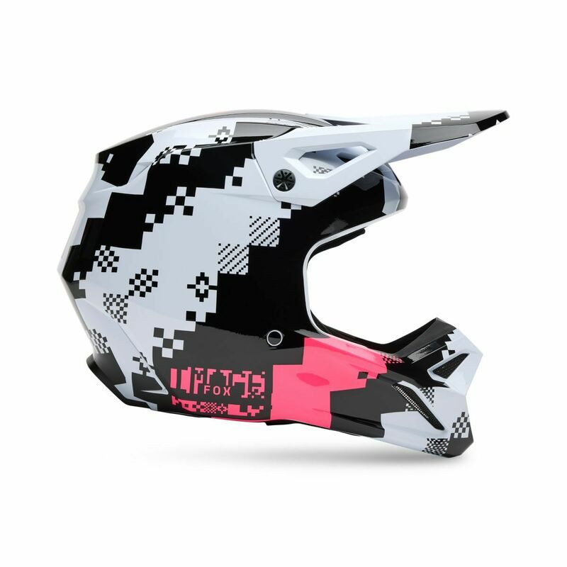 Fox Racing V1 Digi Image Black Pink Helmet