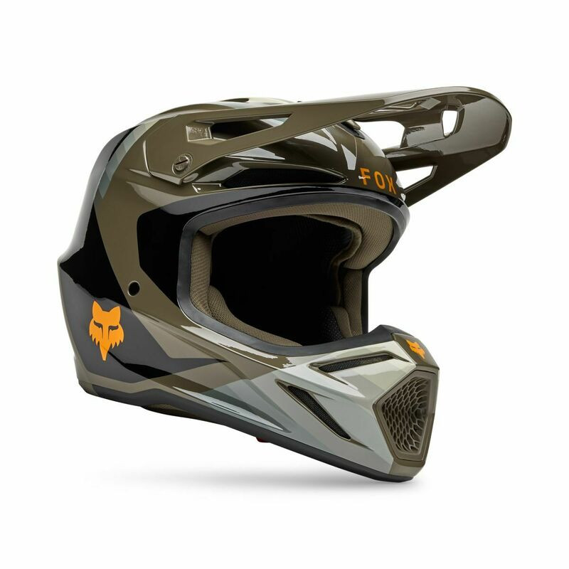 Fox Racing V3 Fade Brown Black Helmet