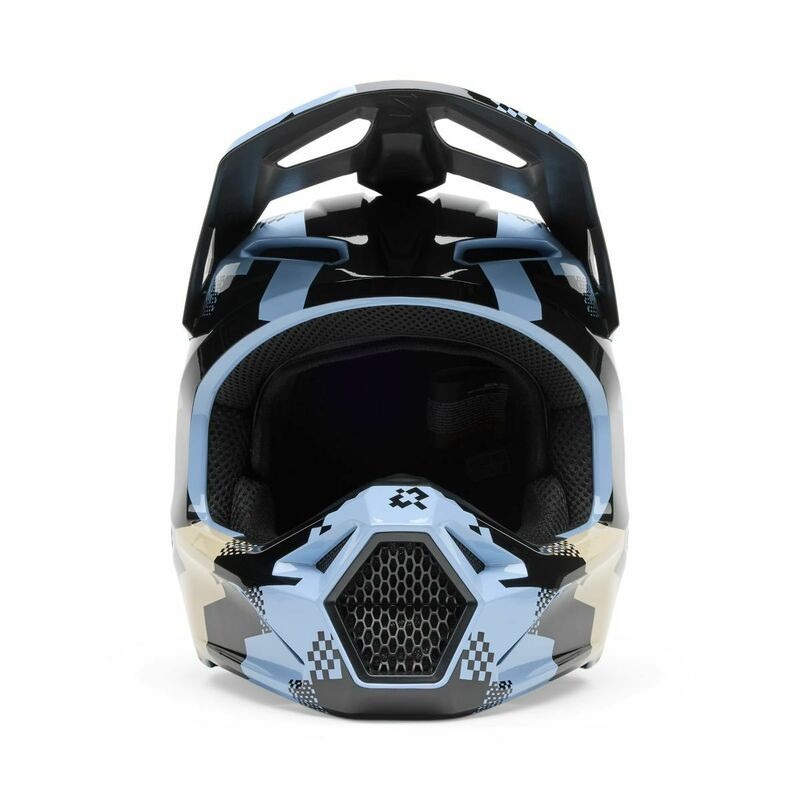 Fox Racing V1 Digi Image Light Slate Blue Helmet