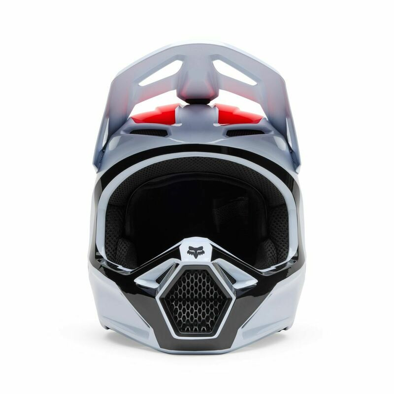 Fox Racing V1 Flow Helmet White Red - Speed Addicts