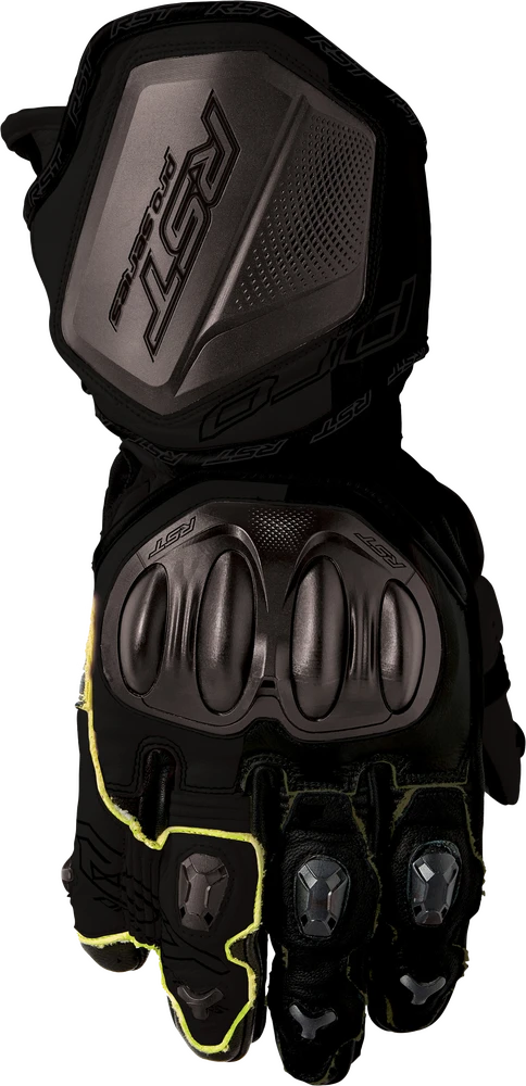 RST Pro Series GP D3O Black Leather Gloves