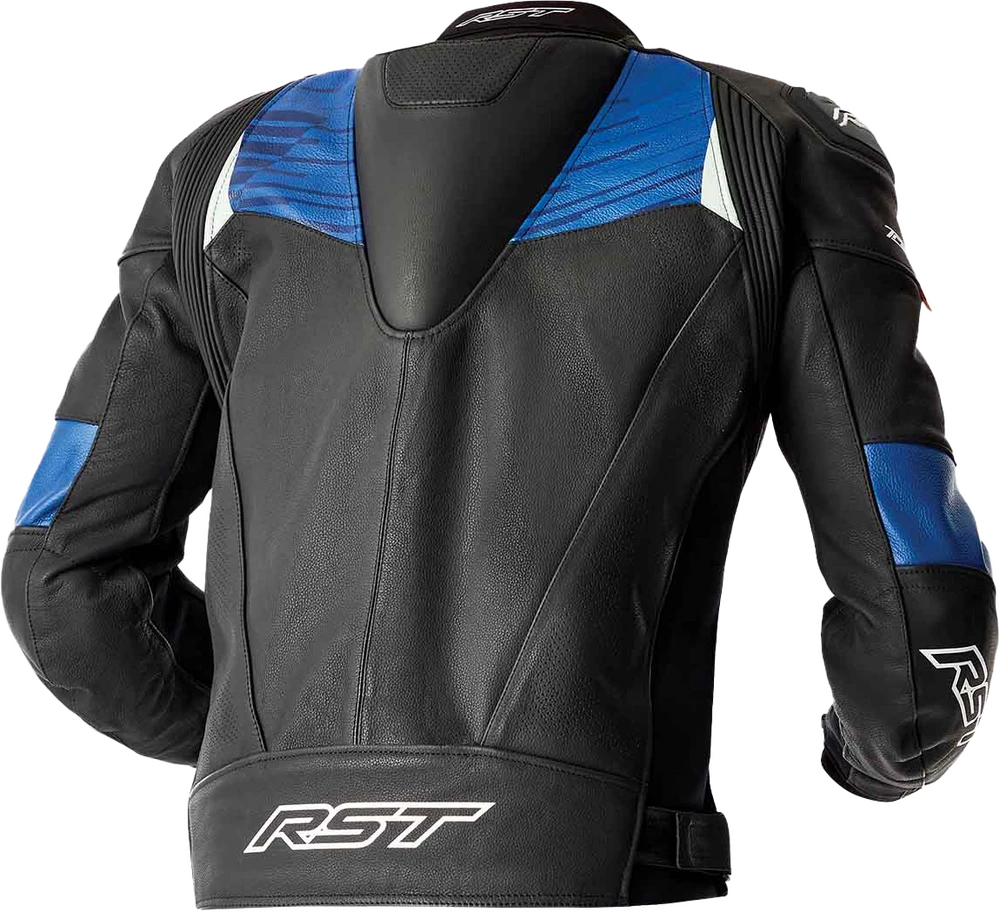 RST Tractech Evo 5 D3O Black Blue Leather Jacket