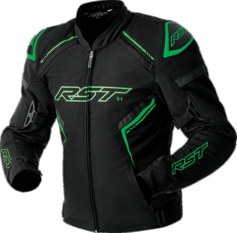 RST S1 D3O Black Grey Flo-Green Jacket