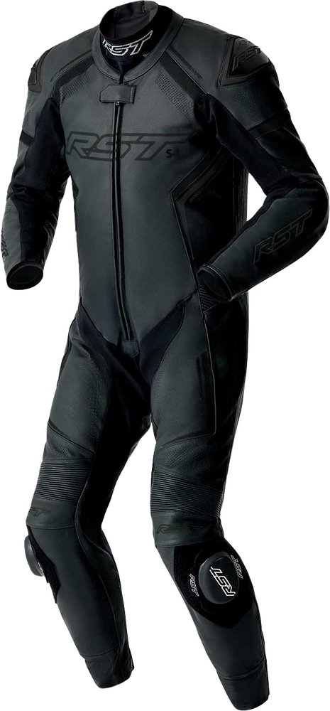 RST S1 D3O Black Leather Suit