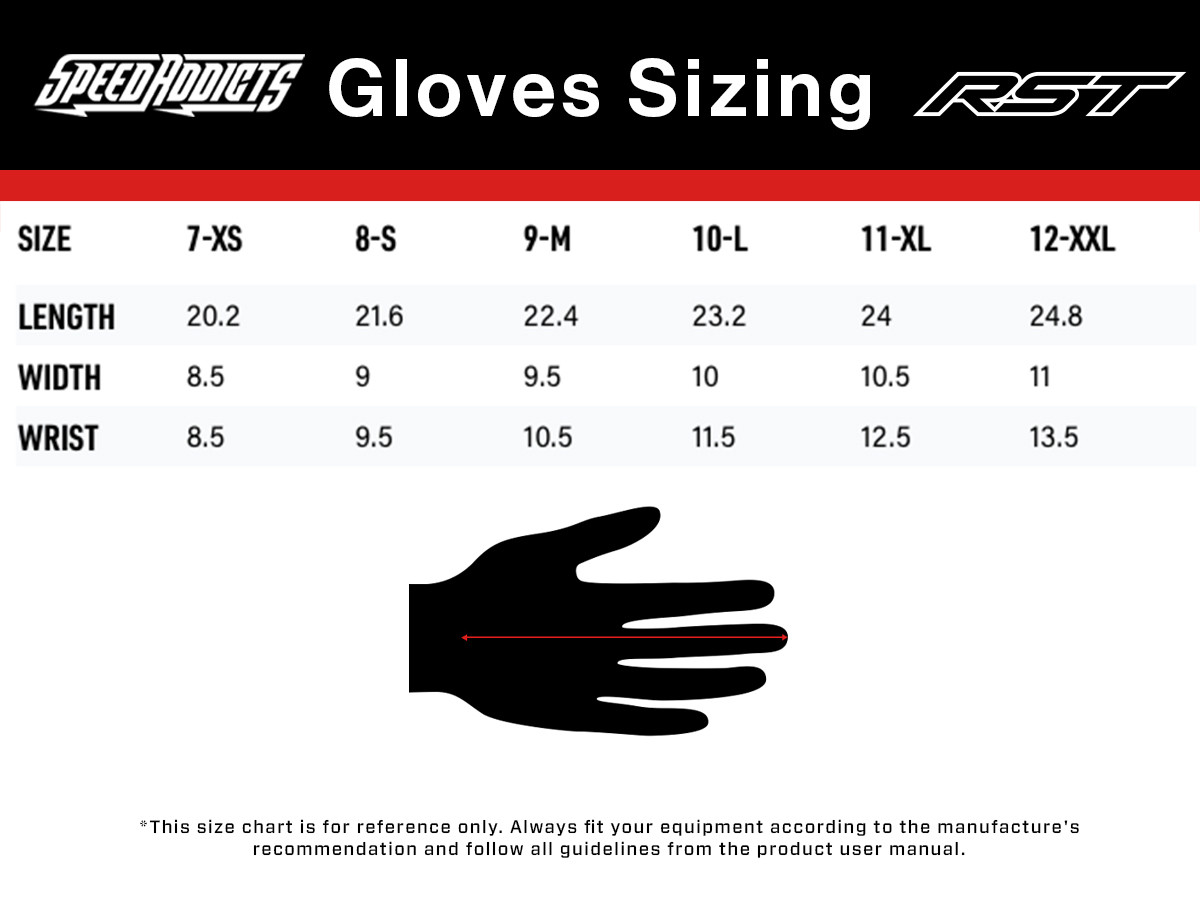 RST Stunt III CE Ladies Black White Gloves