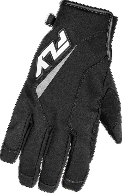 Fly Racing Title Black White Gloves