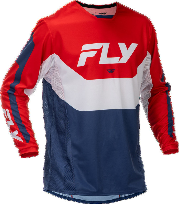 Fly Racing Kinetic Red White Blue Jersey