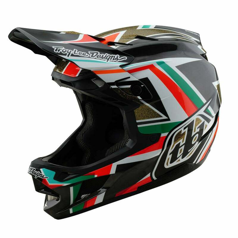 Troy Lee Designs D4 Carbon Frames Black Gold Helmet
