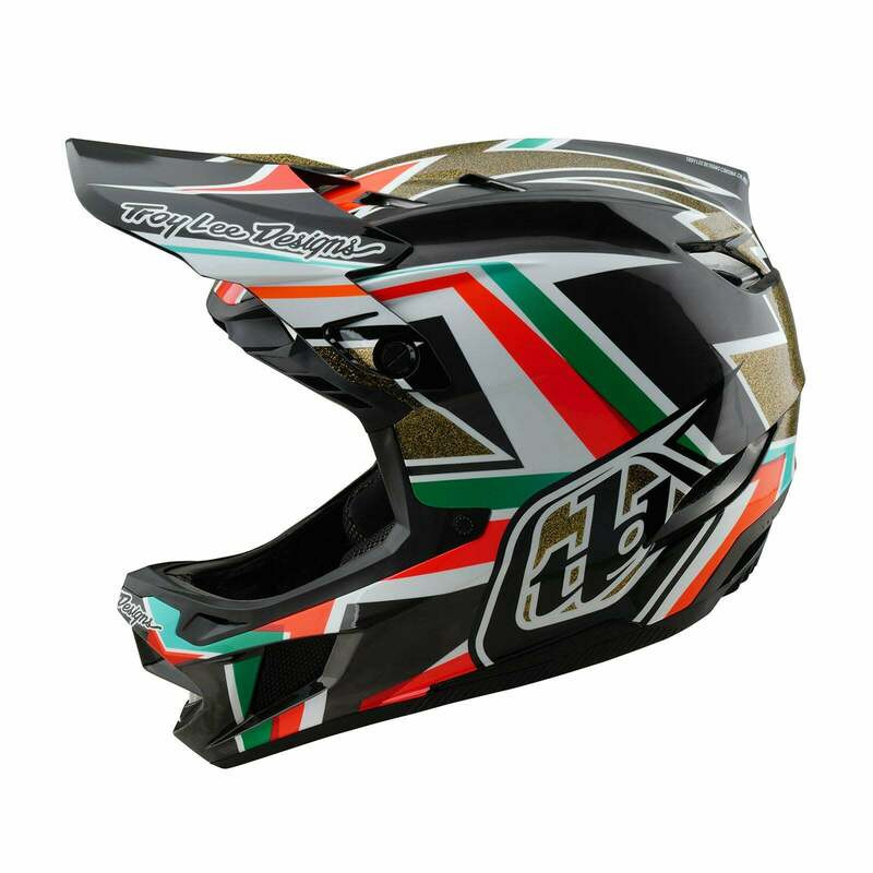 Troy Lee Designs D4 Carbon Frames Black Gold Helmet