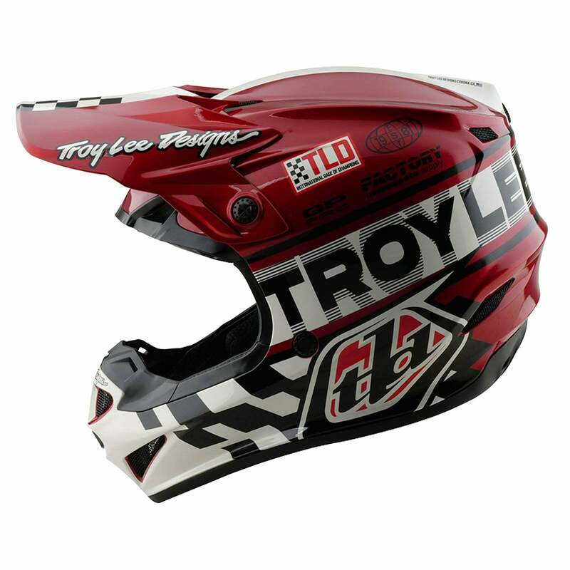 Troy Lee Designs GP Pro Fifty-50 White Red Helmet