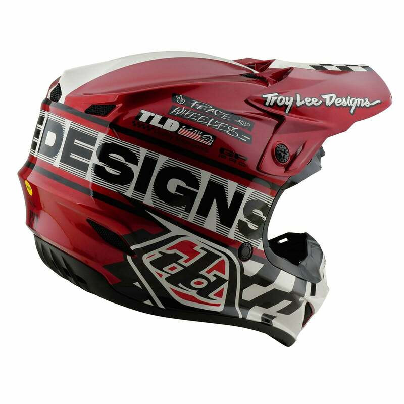 Troy Lee Designs GP Pro Fifty-50 White Red Helmet