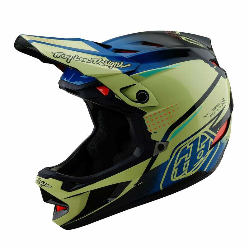 Troy Lee Designs D4 Composite Drip Glo Yellow Helmet