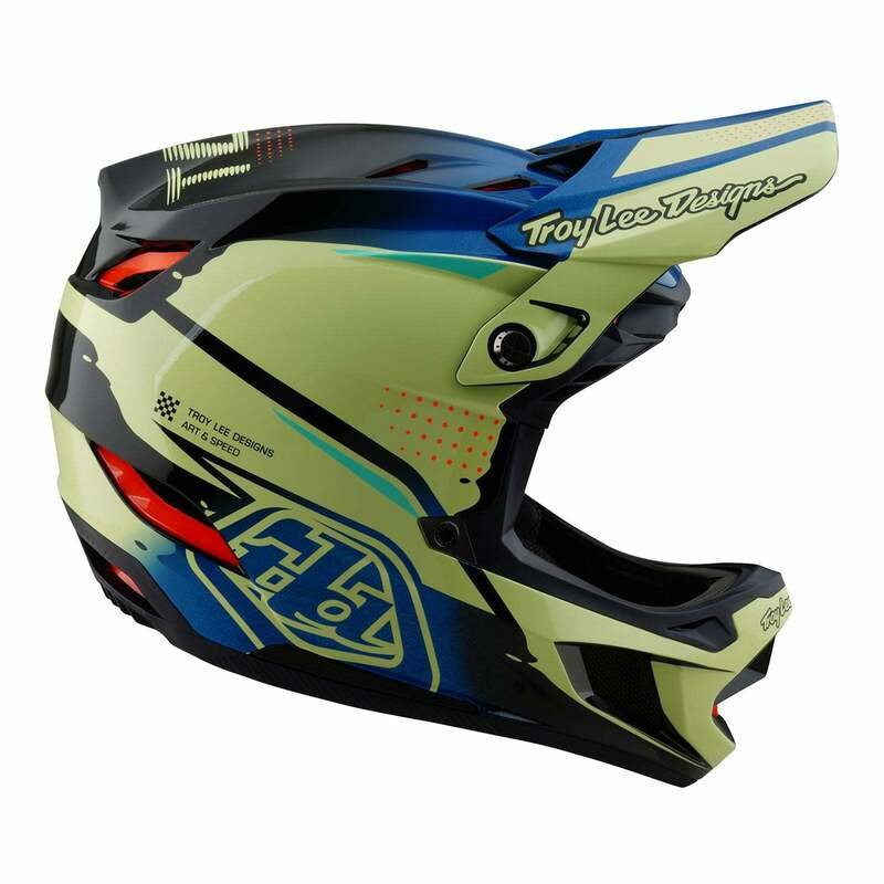 Troy Lee Designs D4 Composite Drip Glo Yellow Helmet