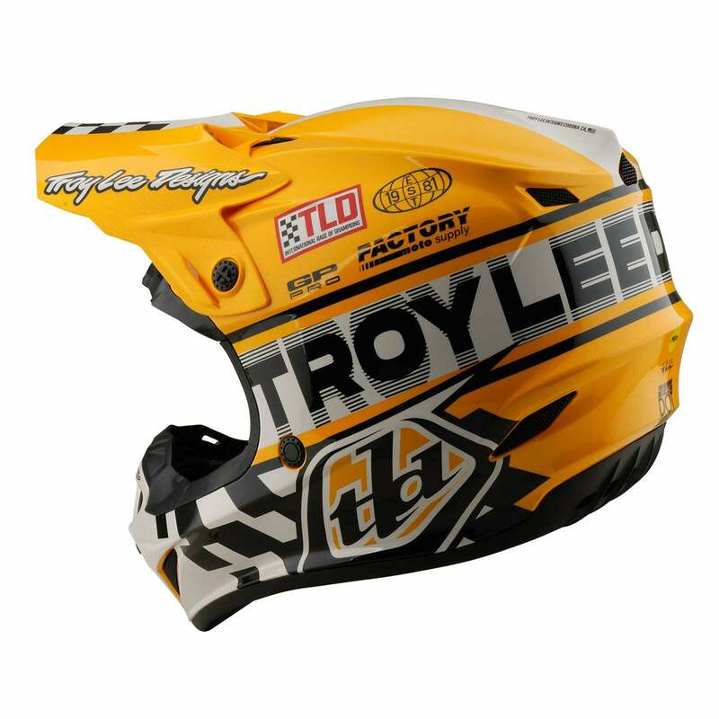 Troy Lee Designs Youth GP Pro Fifty-50 White Gold Helmet