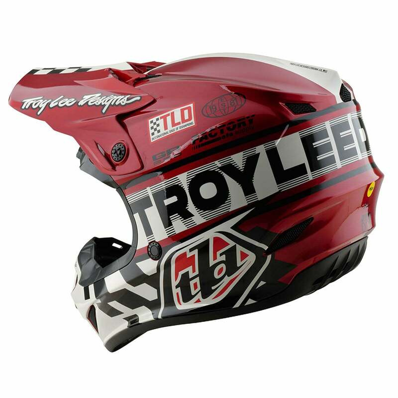 Troy Lee Designs Youth GP Pro Fifty-50 White Red Helmet