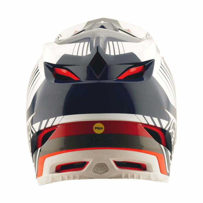 Troy Lee Designs D4 Polyacrylite Qualifer Blue White Helmet