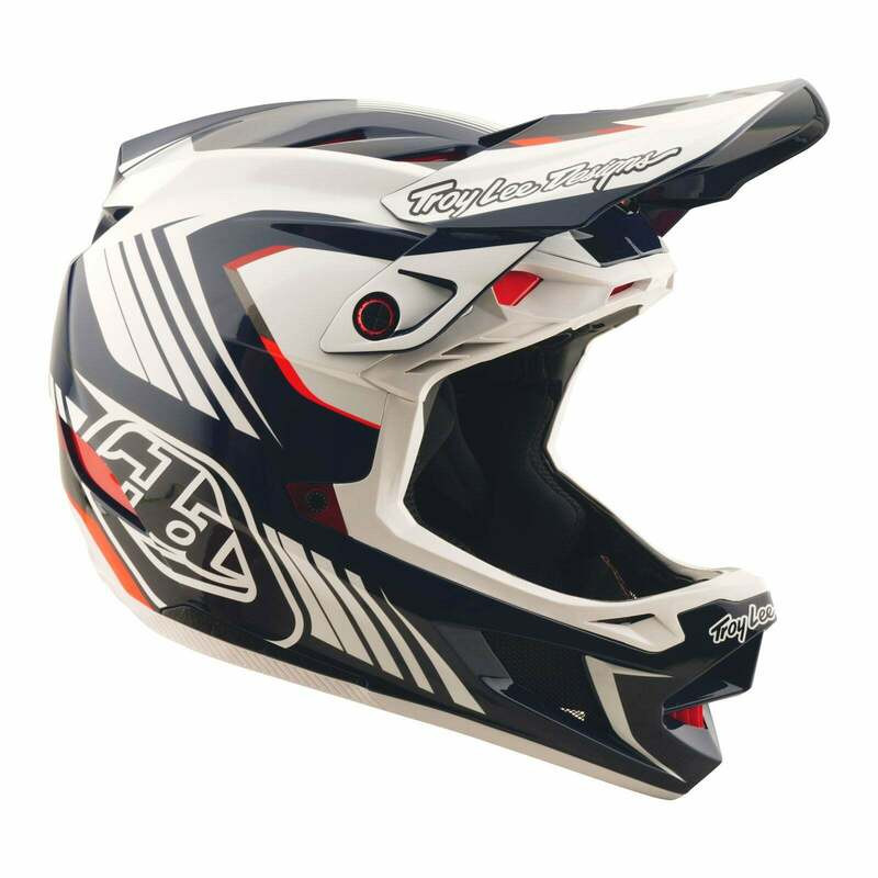 Troy Lee Designs D4 Polyacrylite Qualifer Blue White Helmet