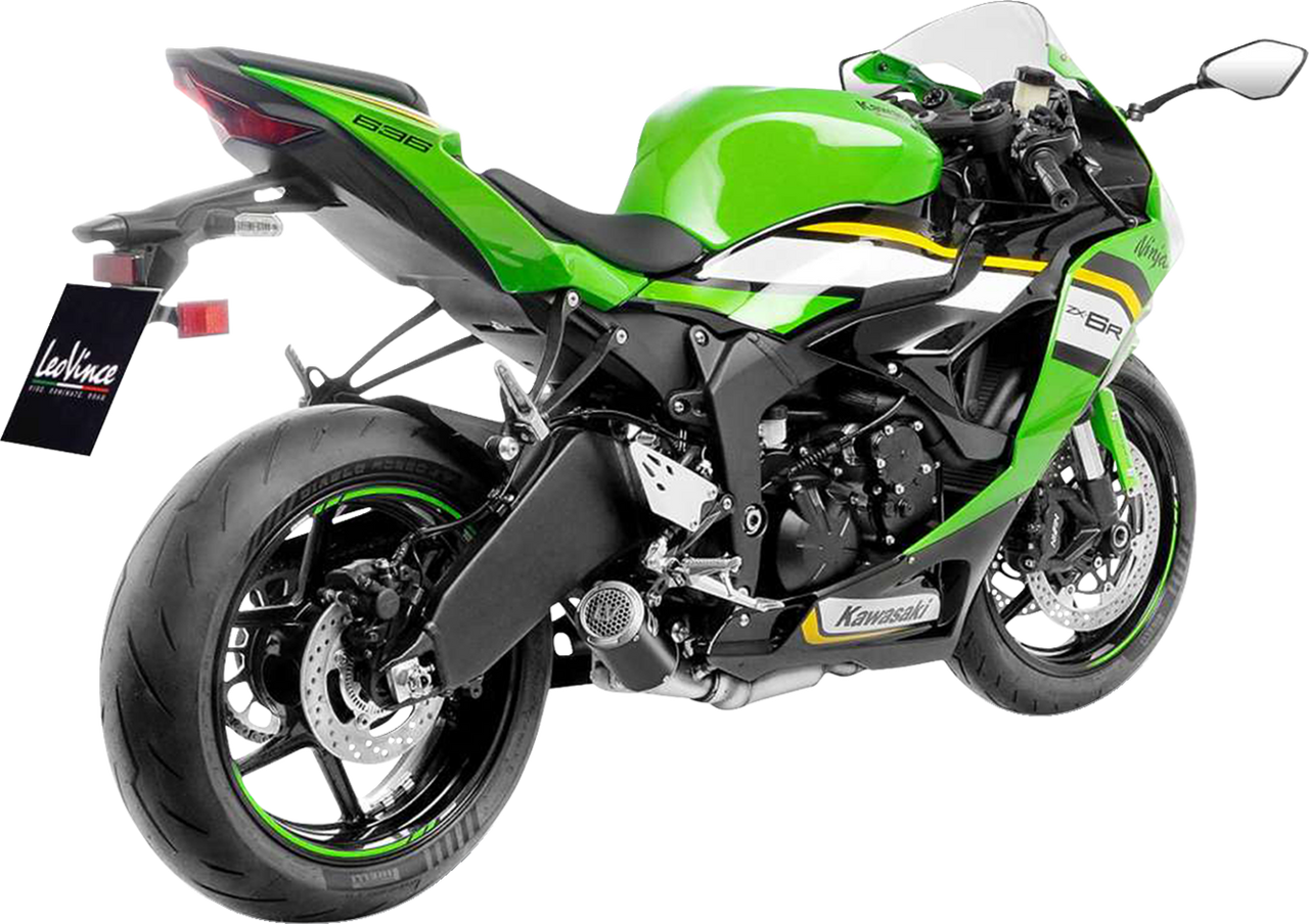 Leo Vince LV Corsa S Black Edition Slip-On Muffler Kawasaki ZX-6R - 15413SBU