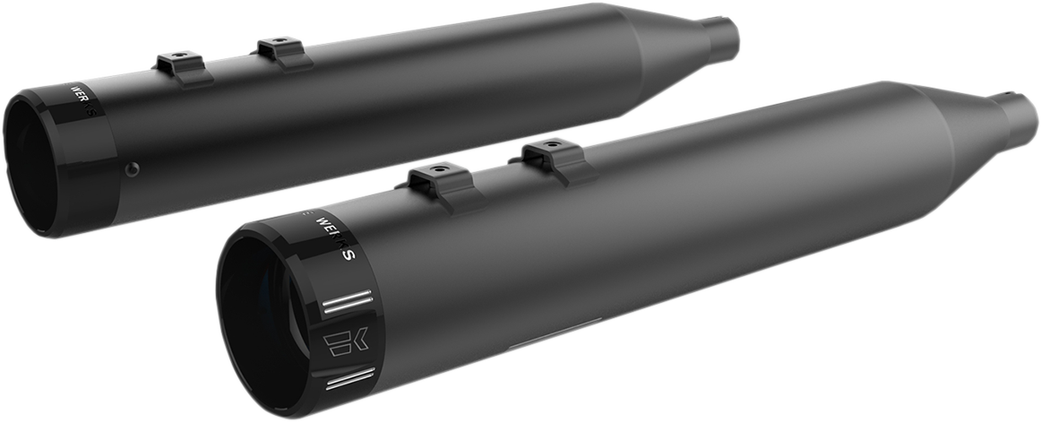 Khrome Werks 4-1/2" HP-Plus Slip-On Mufflers Black with Klassic Tip - 202830