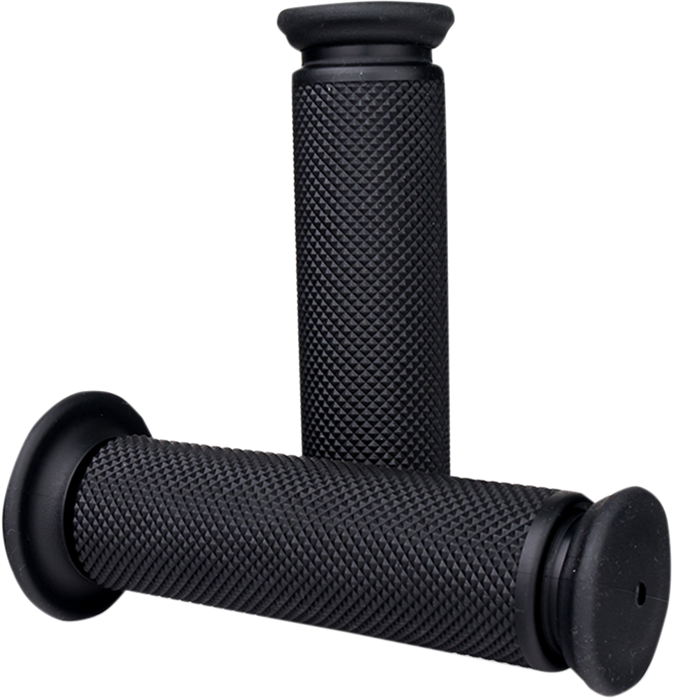 Driven Racing Diamond MX Grips Closed Ends Black - D637BK - Speed Addicts