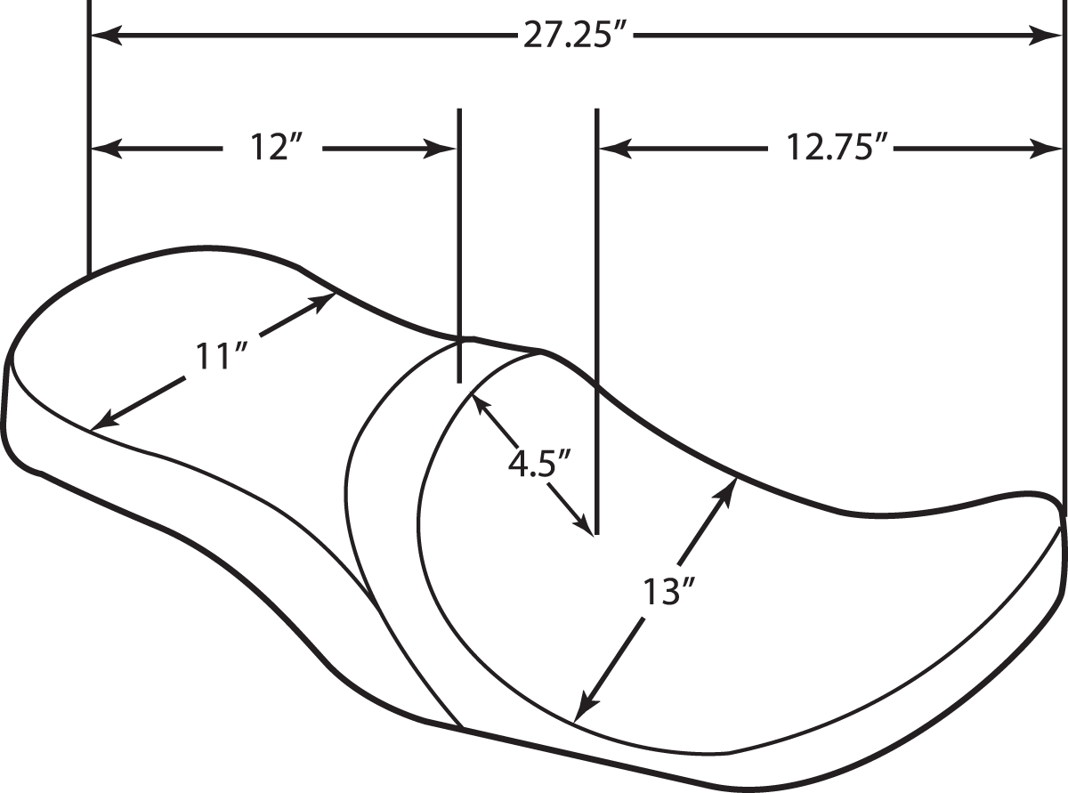 Drag Specialties Low Touring Seat Solar Reflective Mild Stitched Razorback Tanks FL '08-'23 - 0801-1075