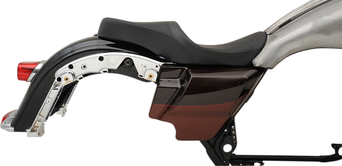 Drag Specialties Low Touring Seat Solar Reflective Mild Stitched Yaffe Tanks FL '08-'23 - 0801-1069