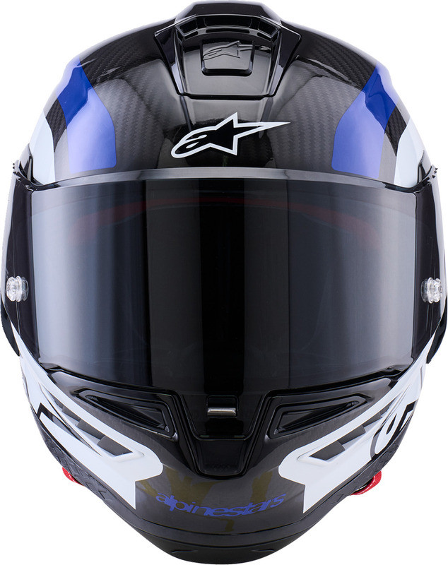 Alpinestars Supretech R10 Arius Gloss Carbon Blue White Helmet