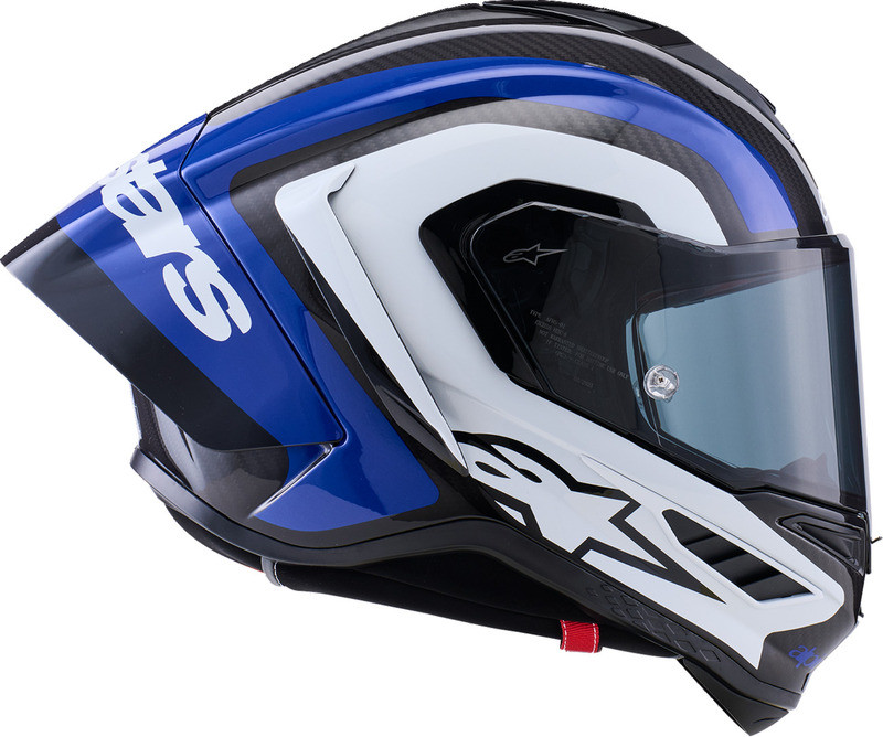 Alpinestars Supretech R10 Arius Gloss Carbon Blue White Helmet