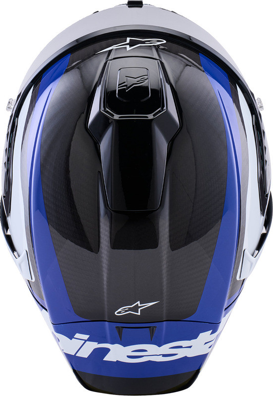 Alpinestars Supretech R10 Arius Gloss Carbon Blue White Helmet
