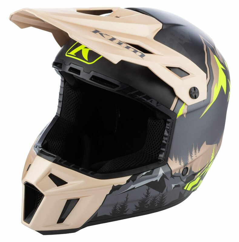 LCE CARBON ヘルメット TAN Klim F3 ECE DNA Montana Tan Hi-Vis Carbon Helmet - Speed Addicts