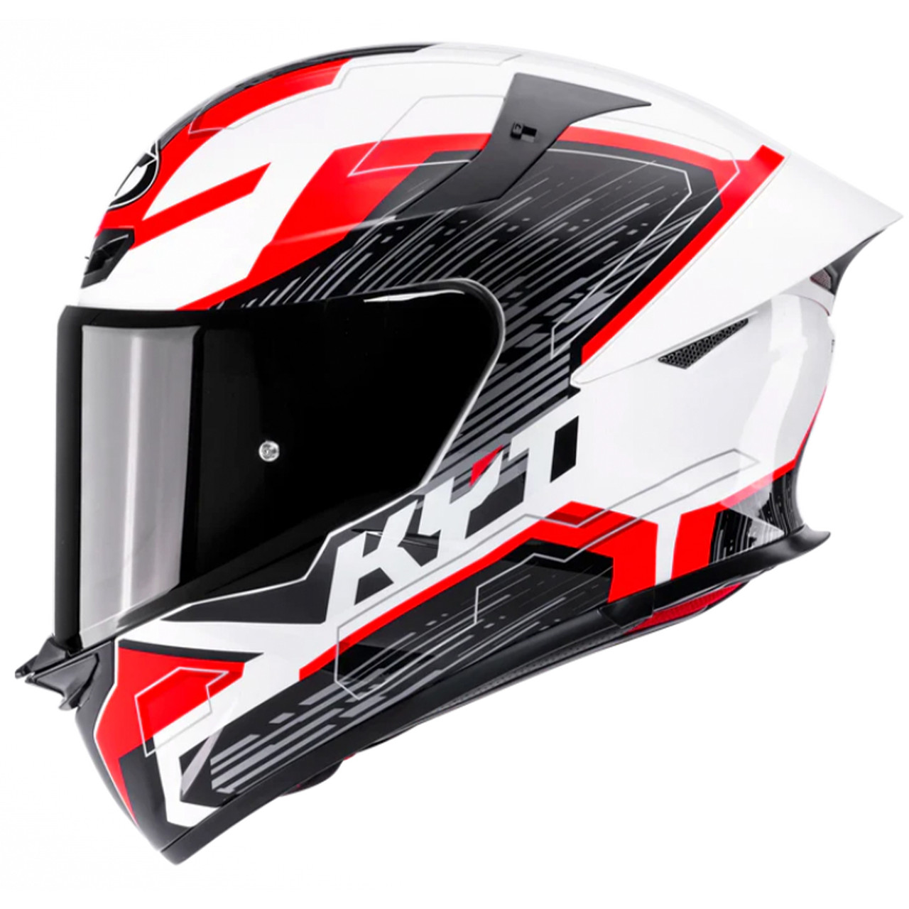 KYT TT-Revo Speeding White Red Helmet